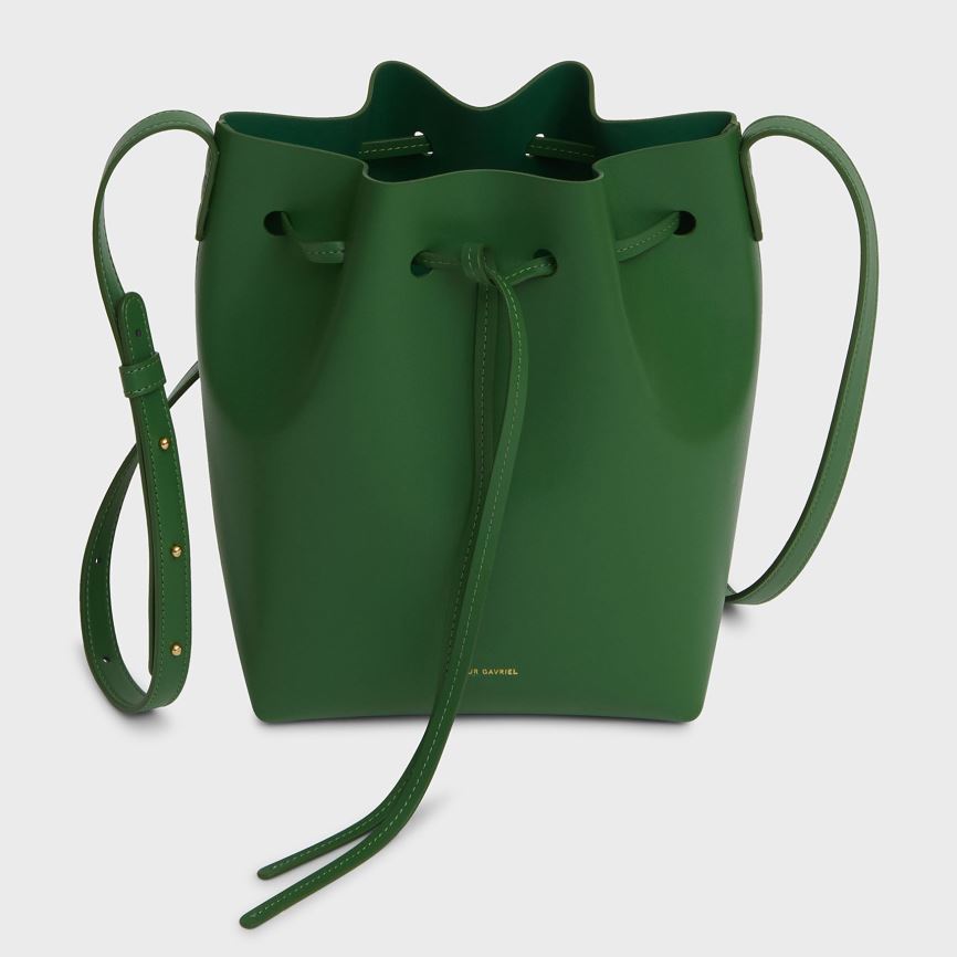 Women's Mansur Gavriel Apple Leather Mini Bucket Bags Green | AU 0619CF